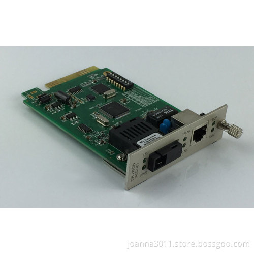 10/100Base-TX to 100Base-FX Managed Media Converter Card